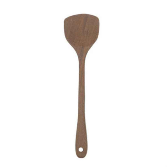 Long Handle Unpainted Chicken Wings Wooden Spatula Kitchen Utensils, Large Spatula, Large vegetable Spatula, Oblique Spade, Square Curved Spade, 3 Square Curved Spade