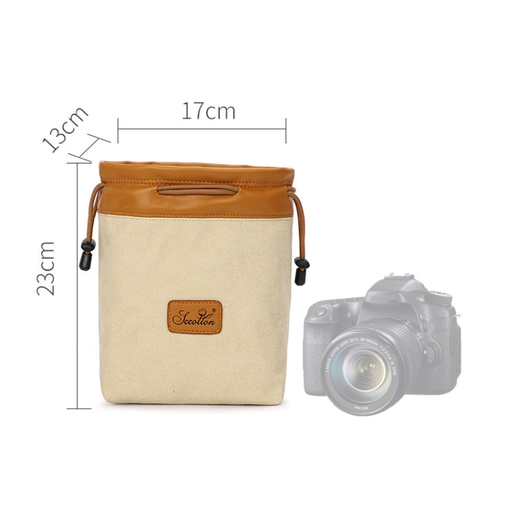 S.C.COTTON Liner Bag Waterproof Digital Protection Portable SLR Lens Bag Micro Single Camera Bag Photography Bag, Beige L, Carbon Black L, Gray L, Beige M, Carbon Black M, Gray M, Beige S, Carbon Black S, Gray S