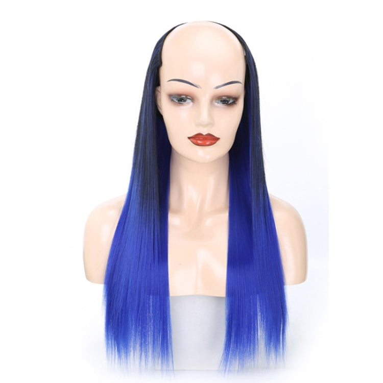 Wig Half Headgear Long Straight Hair U-Shaped Wig Headgear, 1.US-1B# Black, 2.US-1BT0906 #, 3. Black Gradient Sapphire Blue, 4.US-2# Natural Black, 5.US-4# Brown Black, 6.US-4H27#, 7.US-4M30# Linen, 8.US-4M33# Chestnut Color, 9.US-8#, 10.US-8H613#     ...