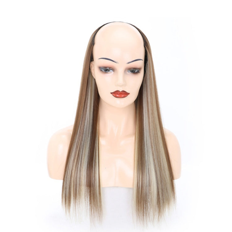 Wig Half Headgear Long Straight Hair U-Shaped Wig Headgear, 1.US-1B# Black, 2.US-1BT0906 #, 3. Black Gradient Sapphire Blue, 4.US-2# Natural Black, 5.US-4# Brown Black, 6.US-4H27#, 7.US-4M30# Linen, 8.US-4M33# Chestnut Color, 9.US-8#, 10.US-8H613#     ...