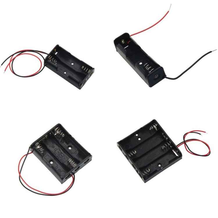 10 PCS AA Size Power Battery Storage Case Box Holder, For 1 x AA Battery without Cover, For 2 x AA Batteries without Cover, For 3 x AA Batteries without cover, For 4 x AA Batteries without cover, For 8 x AA Batteries without cover                      ...