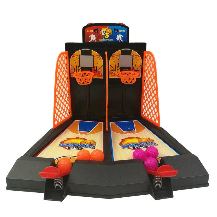 2 PCS Double Battle Basketball Toys Children Finger Catapult Basketball Court Desktop Shooting Parent-Child Game