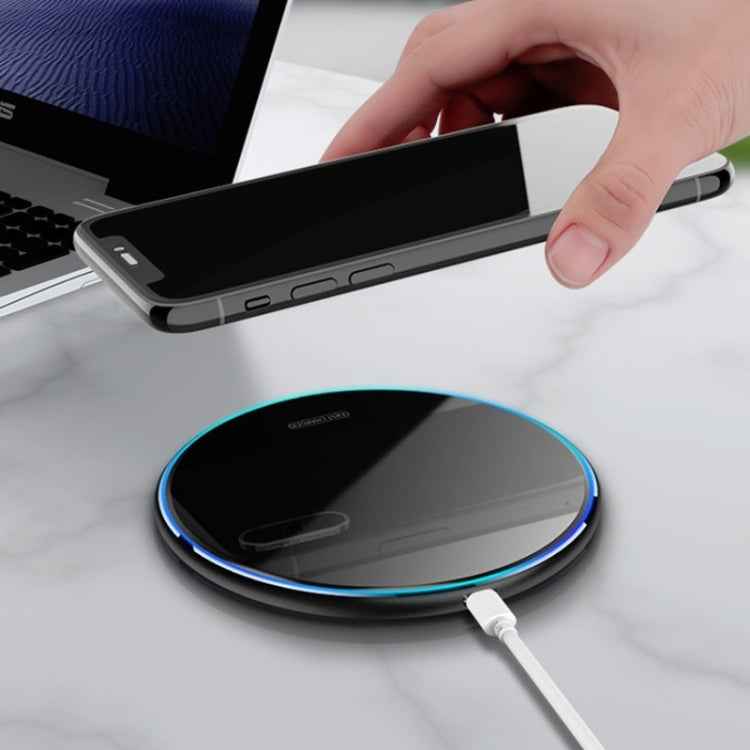 X8 15W QI Round Acrylic Mirror Wireless Charger