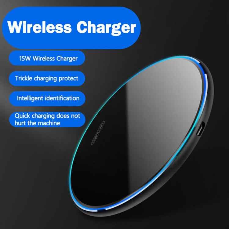 X8 15W QI Round Acrylic Mirror Wireless Charger