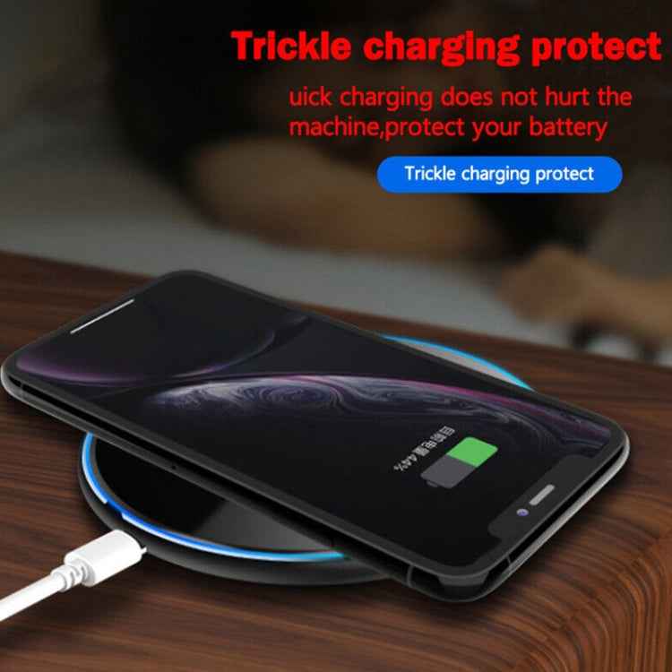 X8 15W QI Round Acrylic Mirror Wireless Charger