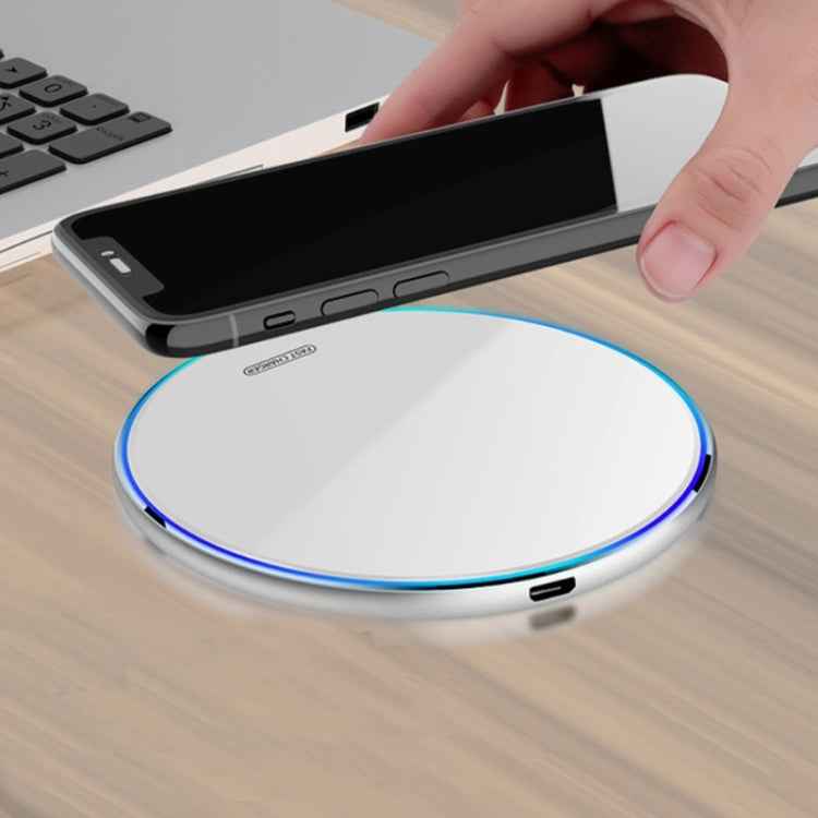 X8 15W QI Round Acrylic Mirror Wireless Charger