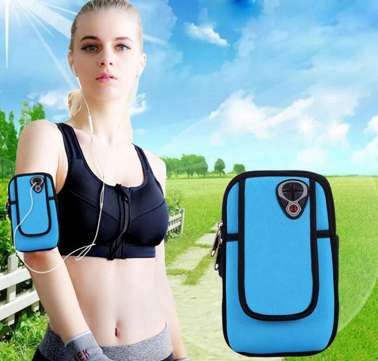 Running Mobile Phone Arm Bag Sports Mobile Phone Arm Sleeve, 10.5x19cm (Red), 10.5x19cm (Black), 10.5x19cm (Orange), 10.5x19cm (Light Blue), 10.5x19cm (Navy Blue)
