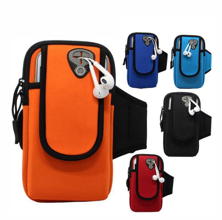 Running Mobile Phone Arm Bag Sports Mobile Phone Arm Sleeve, 10.5x19cm (Orange), 10.5x19cm (Light Blue), 10.5x19cm (Navy Blue), 10.5x19cm (Red), 10.5x19cm (Black)