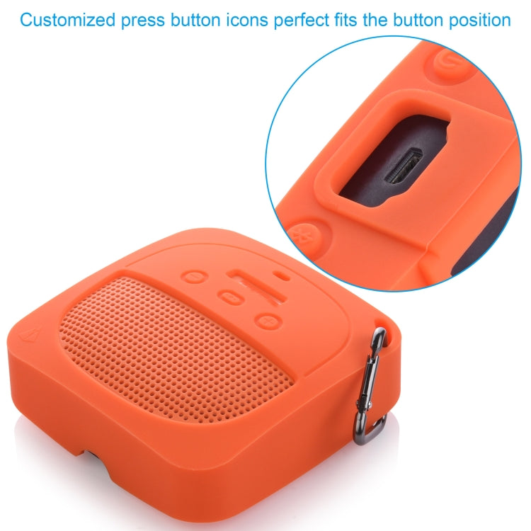Anti-Drop Silicone Audio Storage Protective Cover For Bose Soundlink Micro, Silicone case  Dark Gray, Silicone case  Orange