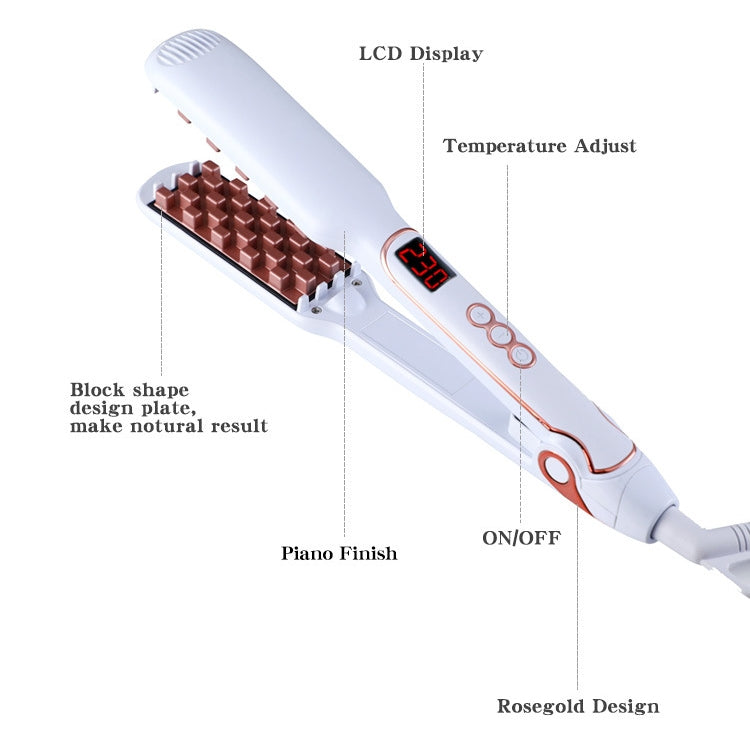 Multi-functional Long & Short Hair Styling Iron Ceramic Tourmaline Volumizing Hair Iron, EU
