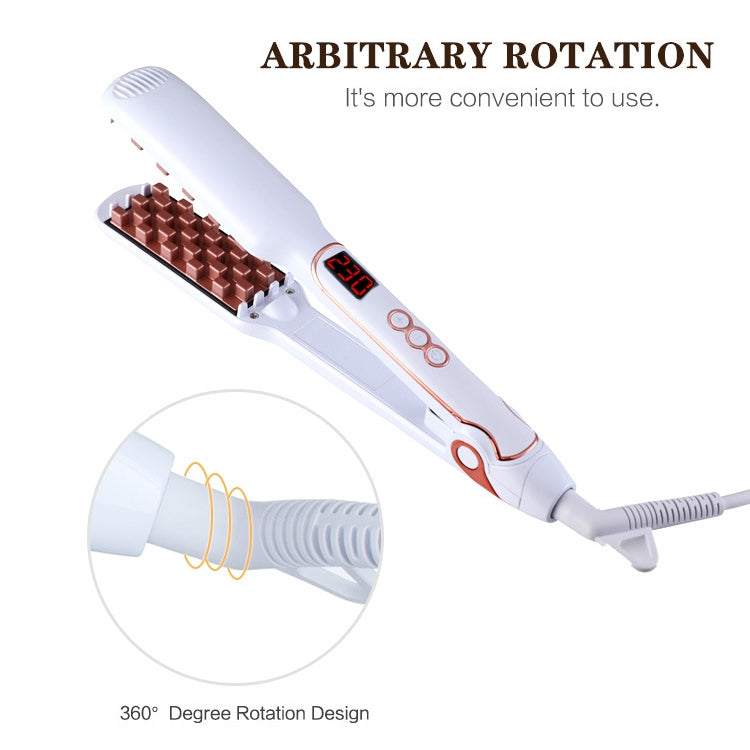 Multi-functional Long & Short Hair Styling Iron Ceramic Tourmaline Volumizing Hair Iron, EU