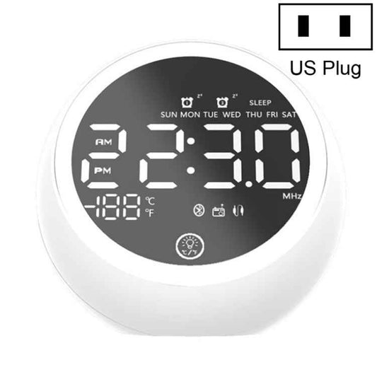 X10 Multifunctional Bluetooth Speaker LED Night Light Alarm Clock Bluetooth Speaker, Support TF Card & AUX & FM Radio