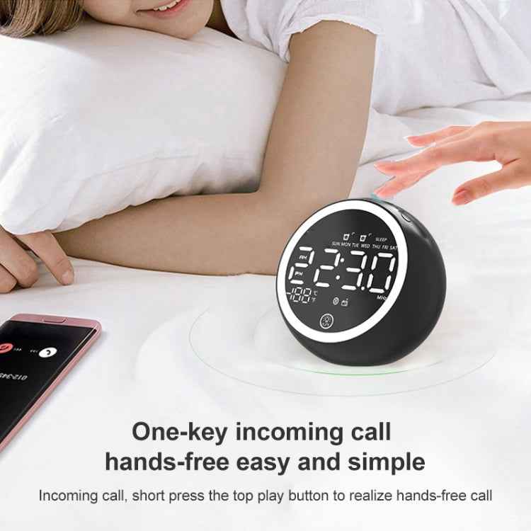 X10 Multifunctional Bluetooth Speaker LED Night Light Alarm Clock Bluetooth Speaker, Support TF Card & AUX & FM Radio