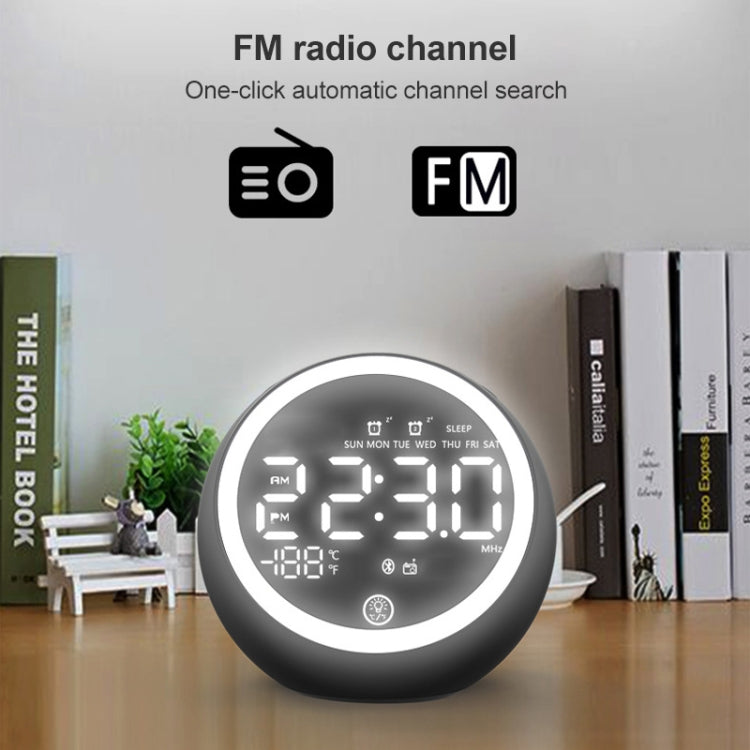 X10 Multifunctional Bluetooth Speaker LED Night Light Alarm Clock Bluetooth Speaker, Support TF Card & AUX & FM Radio, US Plug, EU Plug, UK Plug