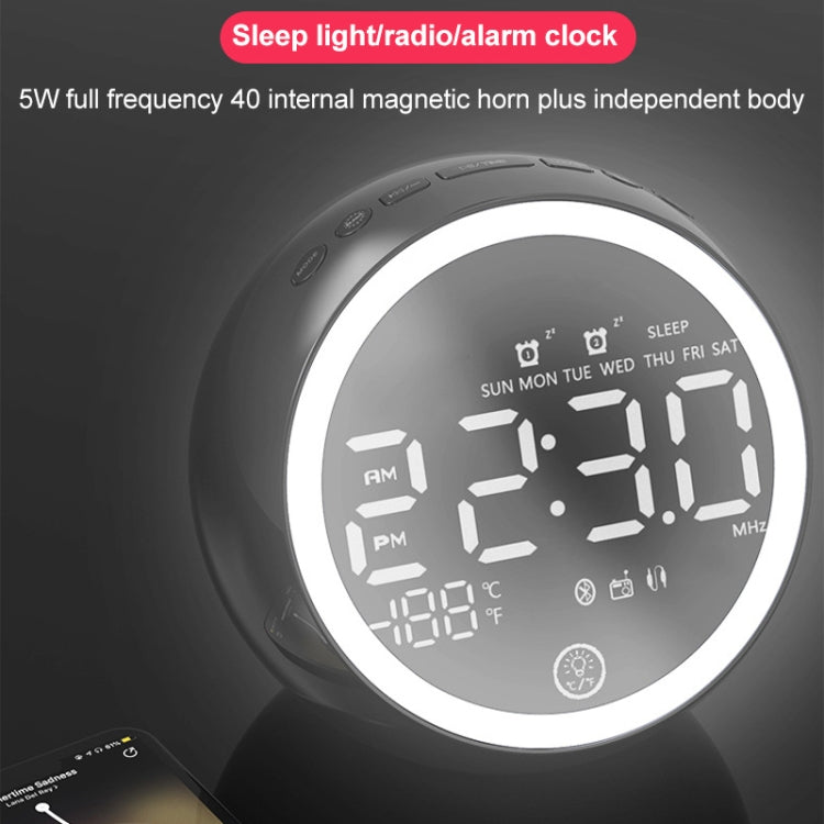X10 Multifunctional Bluetooth Speaker LED Night Light Alarm Clock Bluetooth Speaker, Support TF Card & AUX & FM Radio, US Plug, EU Plug, UK Plug