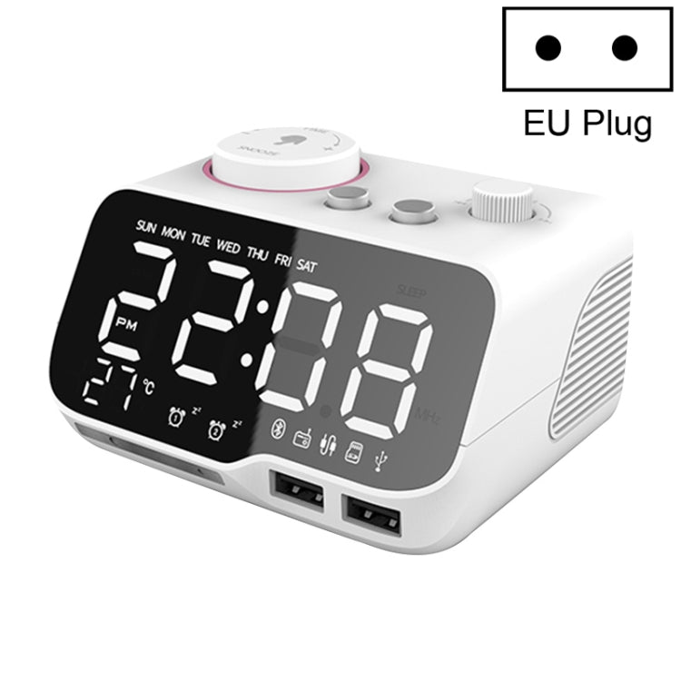 M9 Wireless Bluetooth Speaker Multifunctional Desktop Alarm Clock Support TF Card & U Disk & AUX, US Plug, EU Plug, UK Plug