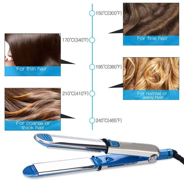 2 in 1 Titanium Hair Straighter Curler Iron, EU, US, UK