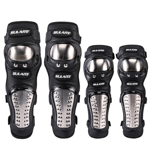 SULAITE GT341 Motorcycle Stainless Steel Knee Pads Elbow Pads Off-Road Cycling Racing Anti-Fall Sports Protective Gear, GT341