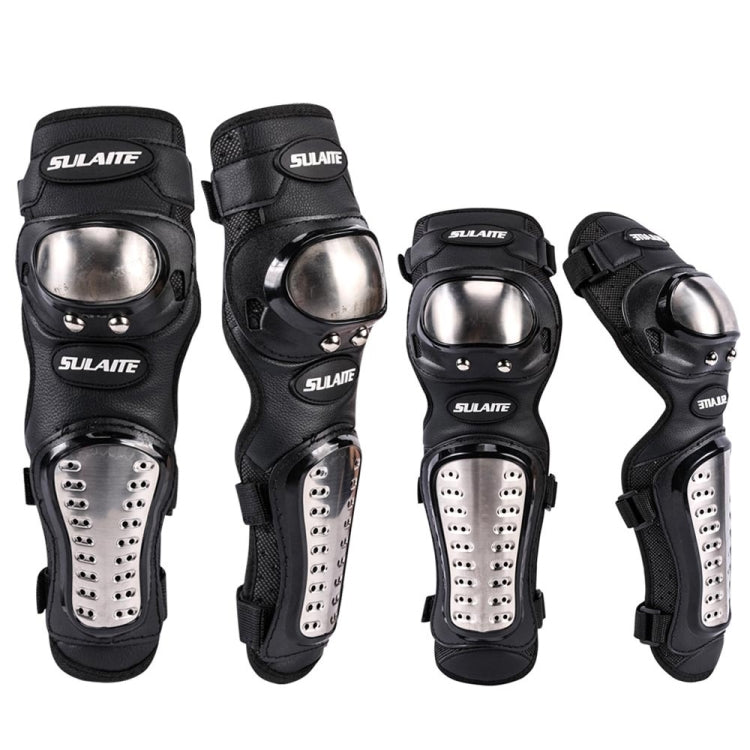 SULAITE GT341 Motorcycle Stainless Steel Knee Pads Elbow Pads Off-Road Cycling Racing Anti-Fall Sports Protective Gear, GT341