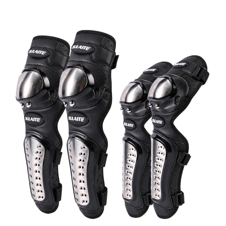 SULAITE GT341 Motorcycle Stainless Steel Knee Pads Elbow Pads Off-Road Cycling Racing Anti-Fall Sports Protective Gear, GT341