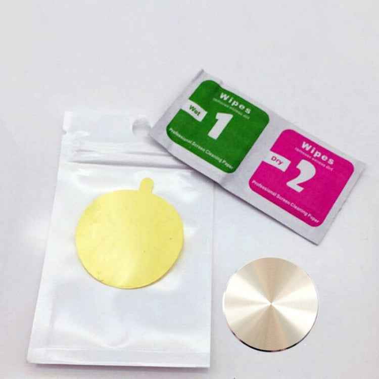 10 PCS CD Texture Aluminum Alloy Magnetic Sheet Magnetic Patch Set For Car Phone Holder, With Alcohol Cotton Sheet And Protective Film