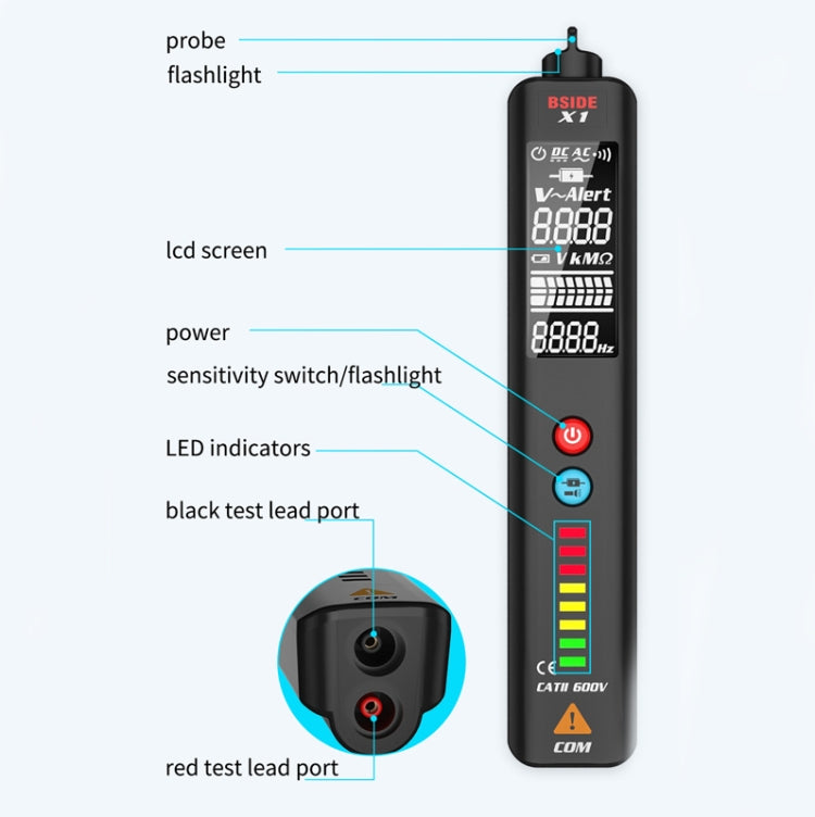 BSIDE X1 Smart Digital Multimeter Test Electric Pen Voltage Detector