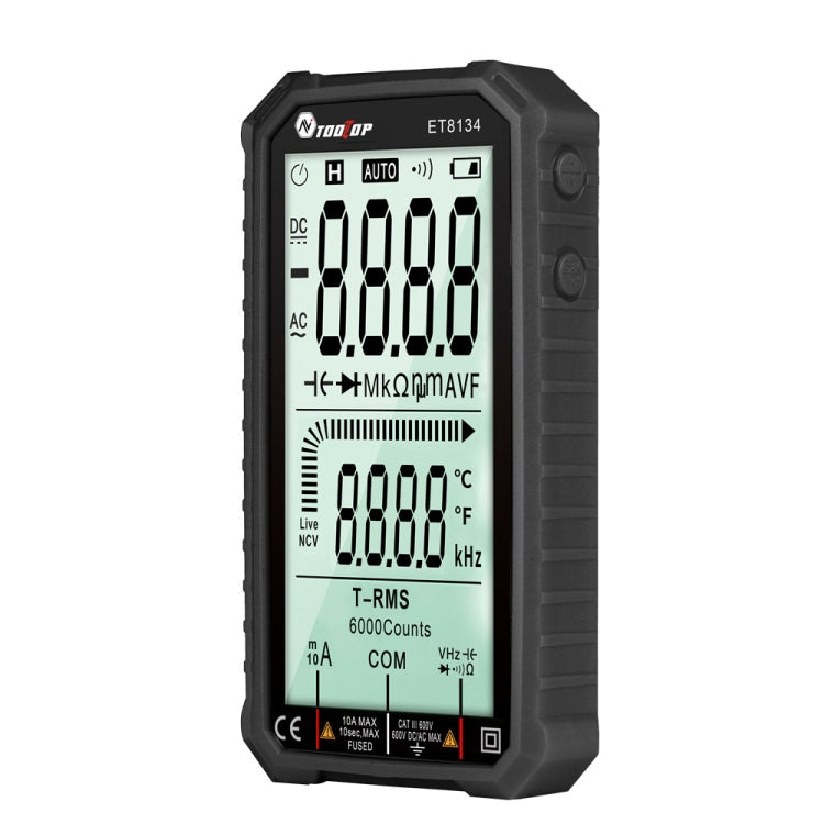 TOOLTOP ET8134 4.7 Inch LCD Full-Screen Multimeter With Color Change Alarm Function, ET8134