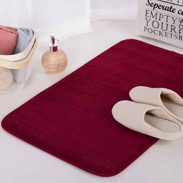 Non Slip Water Absorption Rug Bathroom Mat Shaggy Memory Foam Kitchen Door Floor Mat, 40X60CM, 50X80CM, 50X90CM