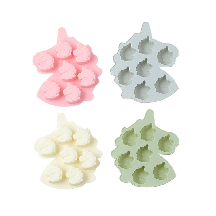 Unicorn Pony Chocolate Candy Cake Baking Silicone Mold Color Random Delivery