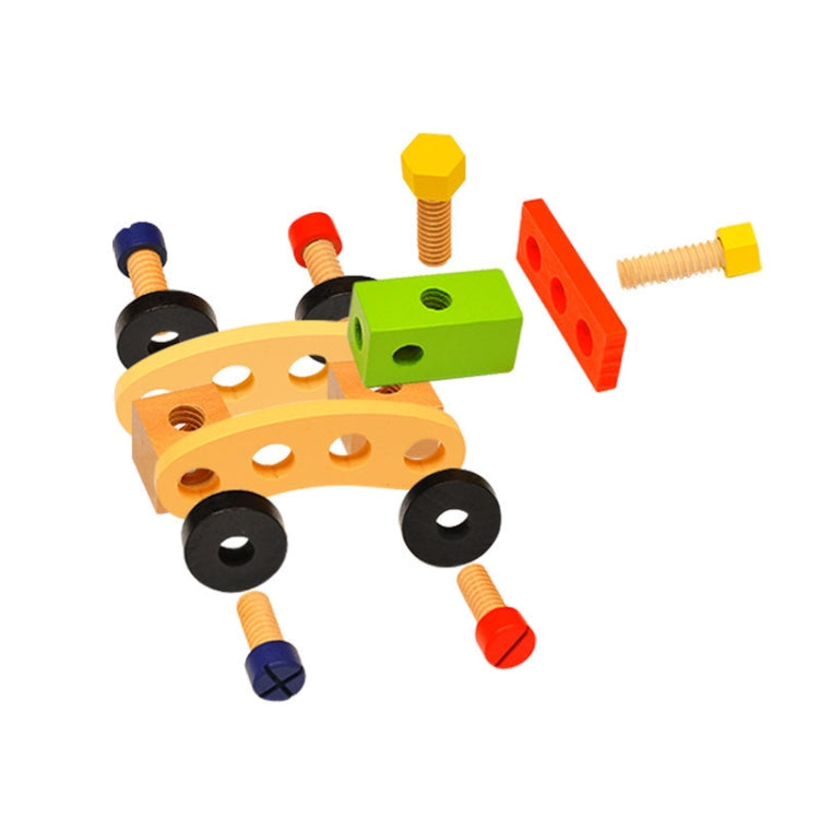 Wooden Simulation DIY Children Cartoon Toolbox Toys Play House Early Education Toys