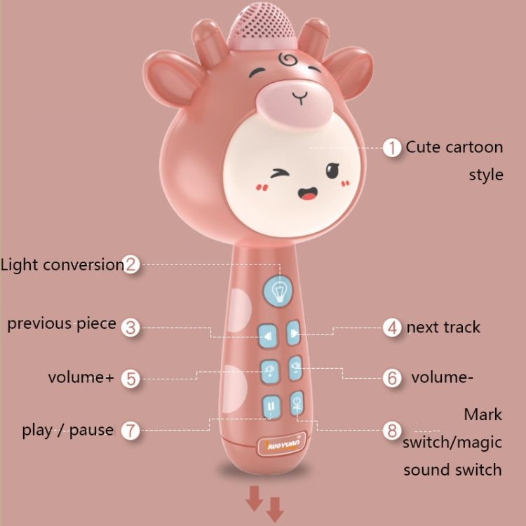 Children Wireless Singing Microphone Early Education Toys, Pink, Upgraded Blue, Upgraded  Pink