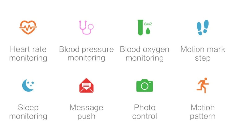 P68 Smart Watches Heart Rate Monitor Blood Pressure Activity Tracker for Xiaomi Band 3 Huawei Color Band 2, TBD056989501A, TBD056989501B, TBD056989501C, TBD056989501D, TBD056989501E, TBD056989501F, TBD056989501G