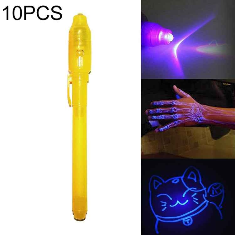 10 PCS Creative Magic UV Light Invisible Ink Pen Marker Pen