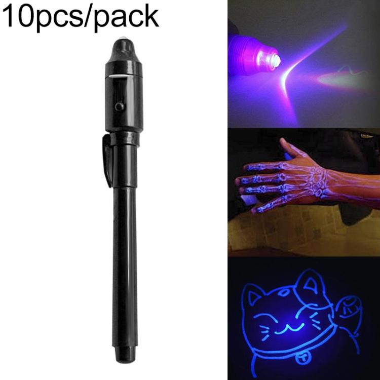 10 PCS Creative Magic UV Light Invisible Ink Pen Marker Pen