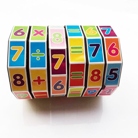 20 PCS Plastic Cylindrical Rotating Digital Magic Cube Children Puzzle Toys