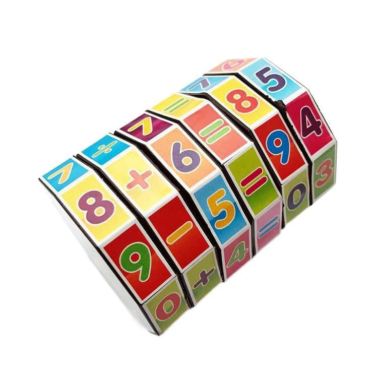 20 PCS Plastic Cylindrical Rotating Digital Magic Cube Children Puzzle Toys