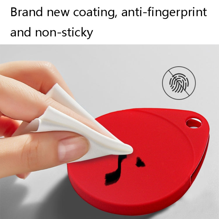 2 PCS Drop Shape  Shockproof Anti-scratch Silicone Protective Case with Carabiner for AirTag 2nd Gen / AirTag 1st Gen