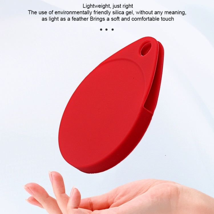 2 PCS Drop Shape  Shockproof Anti-scratch Silicone Protective Case with Carabiner for AirTag 2nd Gen / AirTag 1st Gen