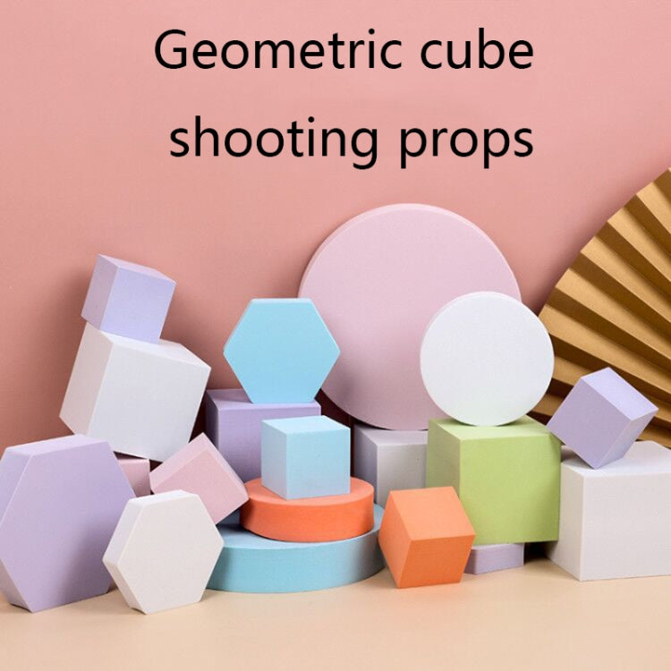 8 PCS Geometric Cube Photo Props Decorative Ornaments Photography Platform, Colour: 5 x 5 x 5cm Small White Square, Small White Square, Large White Square, Small White Rectangular, Large White Rectangular, Small White Cylindrical, Large White Cylindric...