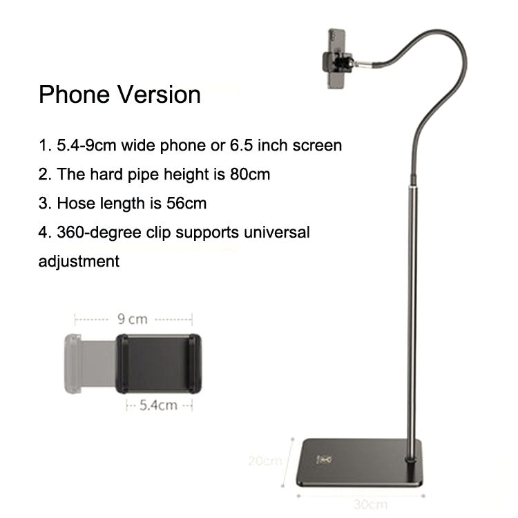 SSKY L6 Bedside Sofa Live Landing Phone Tablet Computer Bracket, Style:, L6 Phone Version (Black), L6 Base Heavy Version (White), L6 Base Heavy Version (Black), L6 Base Heavy Telescopic Version (Black), L6 Experience Version (White)                    ...