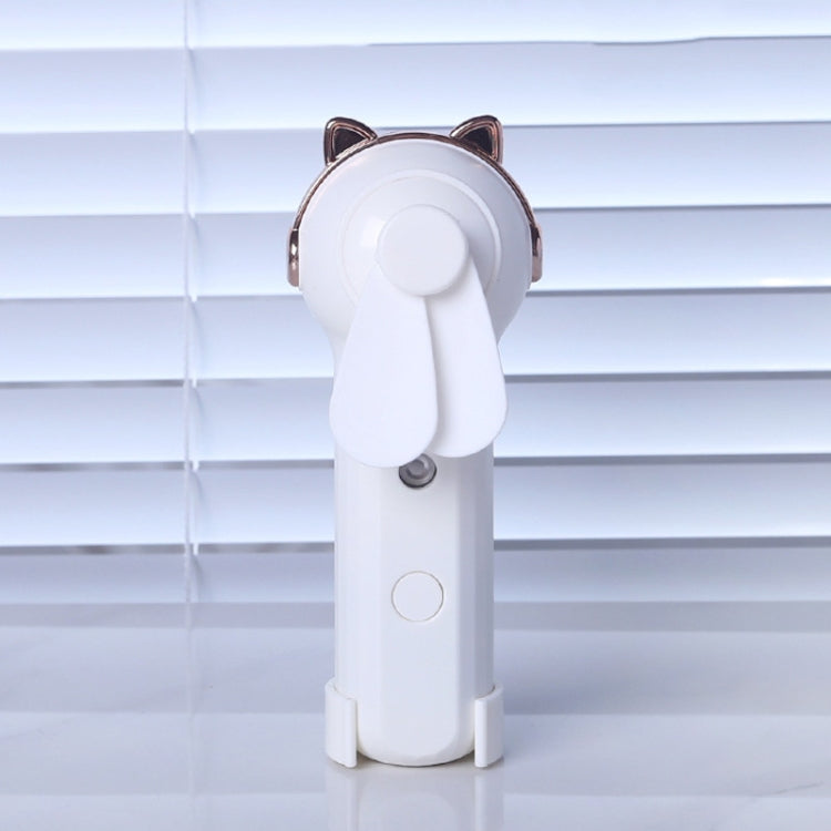 Handheld Hydrating Device Chargeable Fan Mini USB Charging Spray Humidification Small Fan, M9 White Rabbit, M9 Pink Rabbit, M9 Blue Rabbit, M10 White Kitten, M10 Pink Kitten, M10 Blue Kitten, M11 White Deer, M11 Pink Deer, M11 Blue Deer