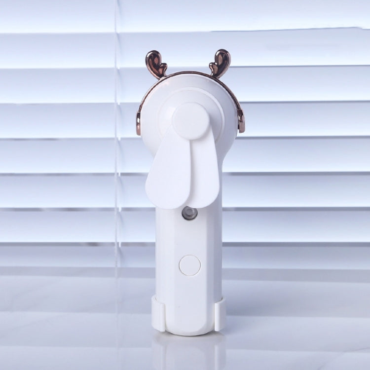 Handheld Hydrating Device Chargeable Fan Mini USB Charging Spray Humidification Small Fan, M9 White Rabbit, M9 Pink Rabbit, M9 Blue Rabbit, M10 White Kitten, M10 Pink Kitten, M10 Blue Kitten, M11 White Deer, M11 Pink Deer, M11 Blue Deer