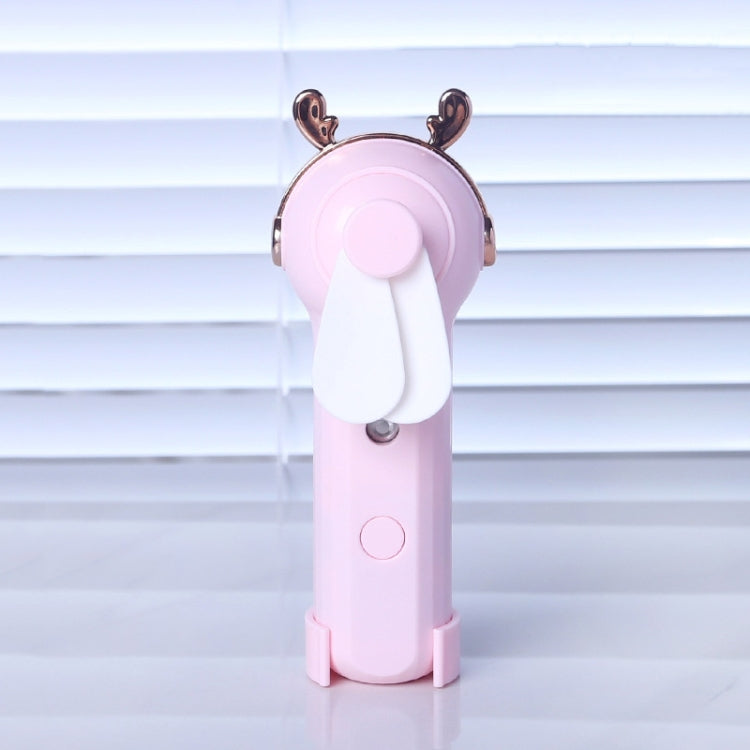 Handheld Hydrating Device Chargeable Fan Mini USB Charging Spray Humidification Small Fan, M9 White Rabbit, M9 Pink Rabbit, M9 Blue Rabbit, M10 White Kitten, M10 Pink Kitten, M10 Blue Kitten, M11 White Deer, M11 Pink Deer, M11 Blue Deer