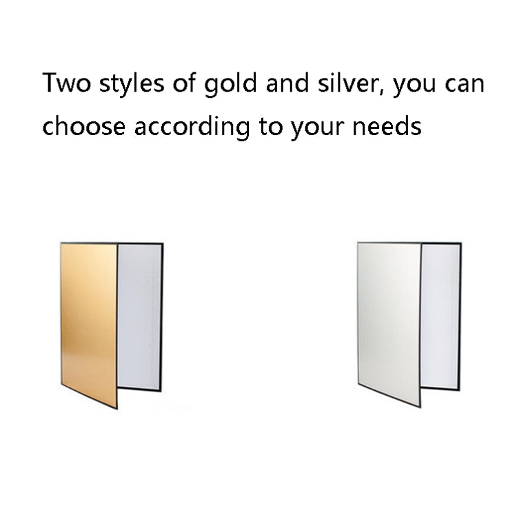 2 PCS Photography Folded Thickening A4 Cardboard Folding Light Diffuser Board, A4 Cardboard Silver, A4 Cardboard Gold