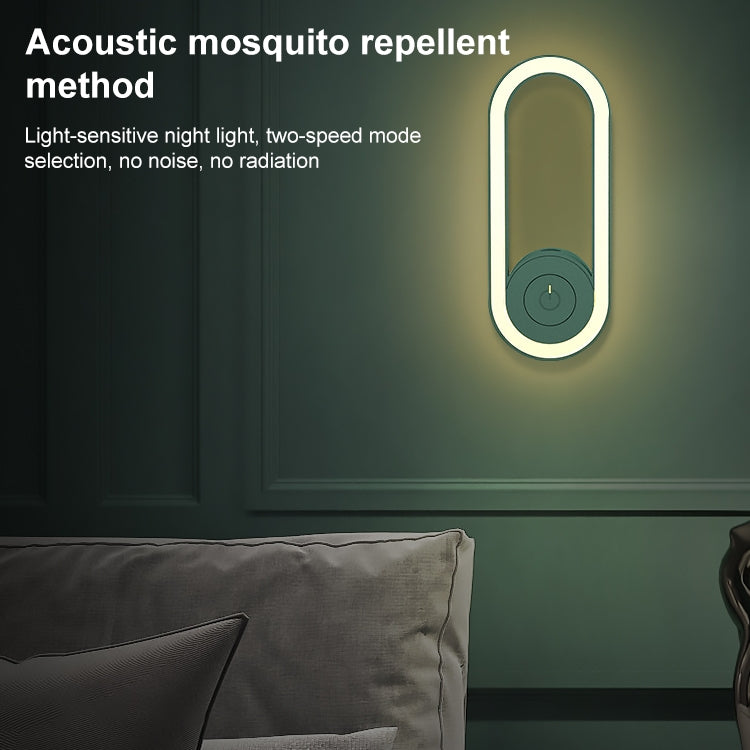 TS-06-13 Ultrasonic Mosquito Repellent Electronic Night Light Mosquito Repellent US Plug, Black, White, Green