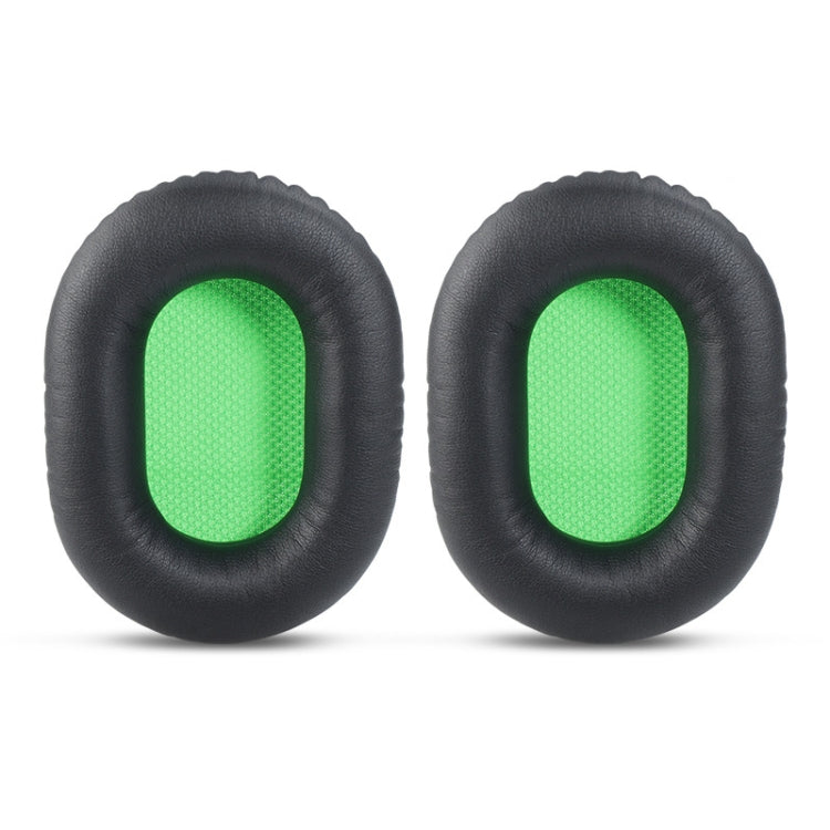 2 PCS Headset Sponge Cover For Razer V2, Black Skin Green Net, Black Skin Black Net, Black Mesh, Black Lambskin