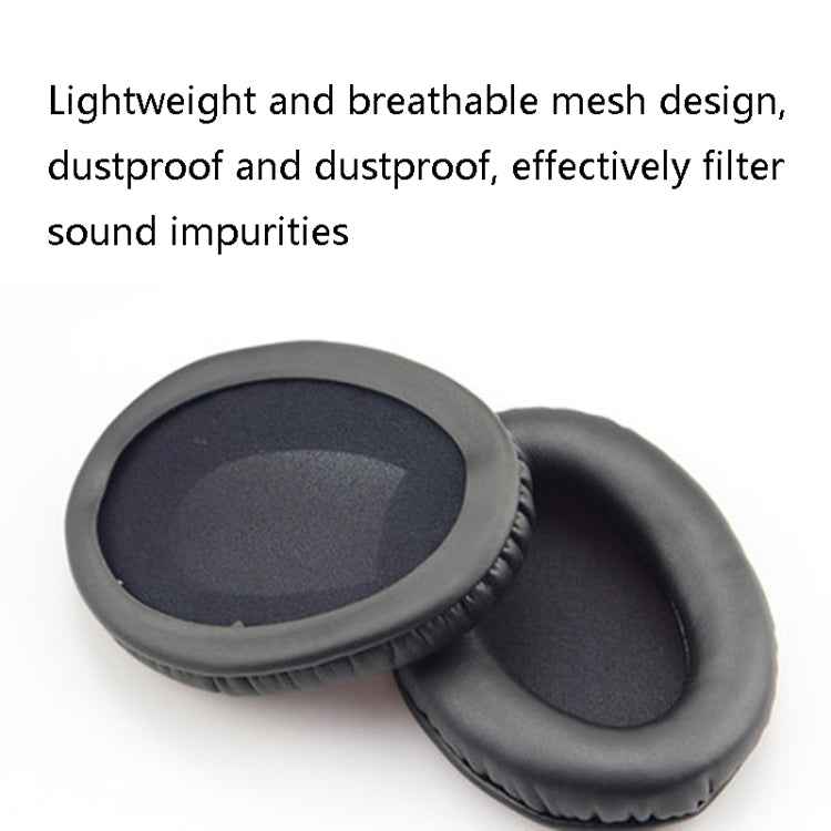 2 PCS Headset Sponge Cover Ear Pad Leather Case For Kingston Cloud Silver II, Colour: Black