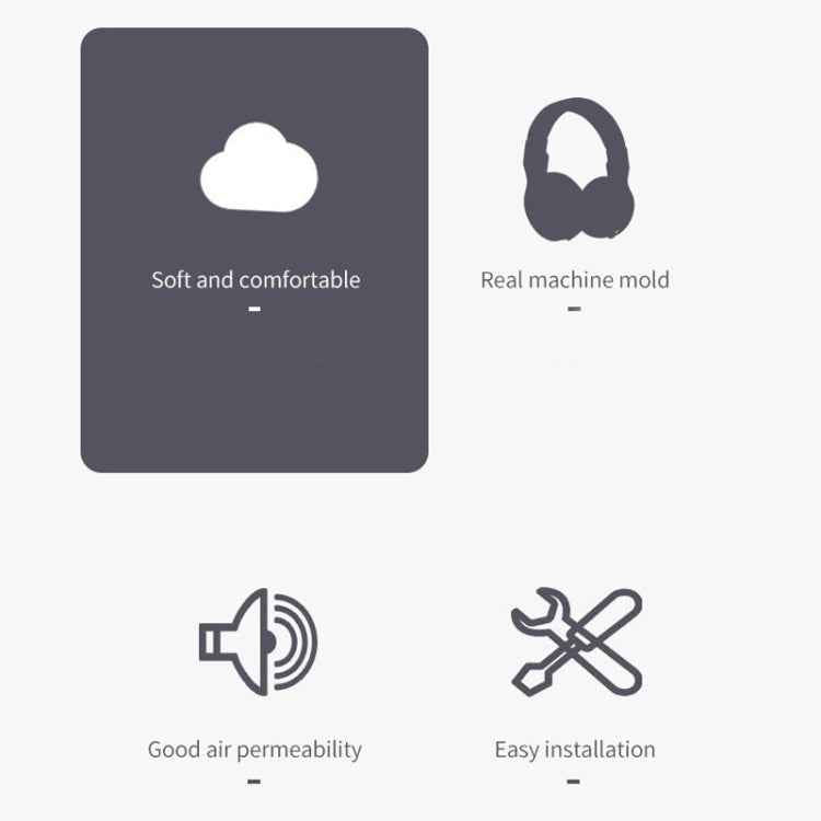 2 PCS Suitable for Somic G936N Commander Headphone Cover Sponge Cover Head-mounted Gaming Earmuffs