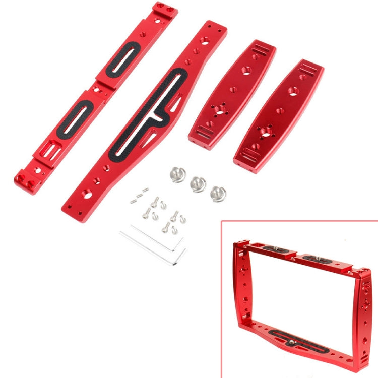 Diving Dual Handheld Grip Bracket Stabilizer Extension Phone Clamp Camera Rig Cage Underwater Case for GoPro HERO9 /8 /7, Red, Black, Red Bracket + Shutter, Black Bracket + Shutter