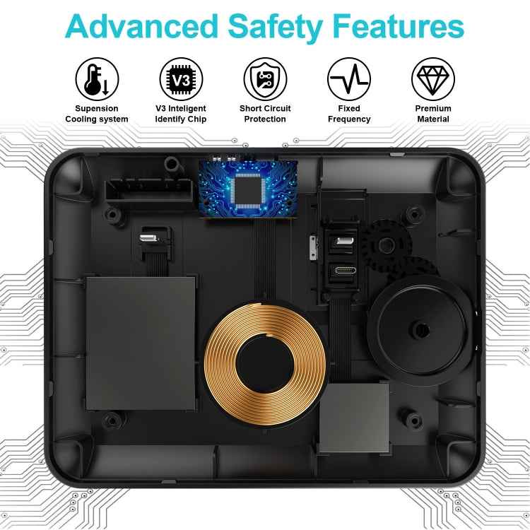 HQ-UD17 4 in 1 Wireless Charger Phone Holder Charging Base for iPhone, iWatch, AirPods and Other Android Phones